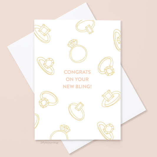 New Bling Engagement Card