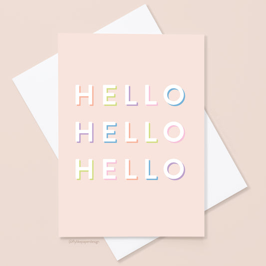 Hello Hello Hello Card