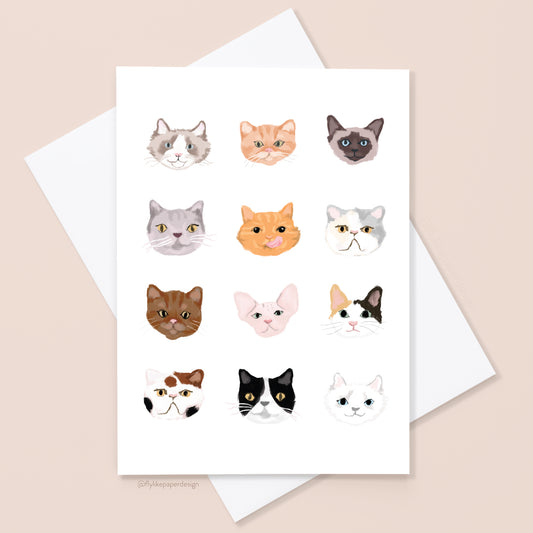 Cat Faces Card