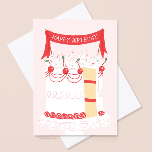 Happy Birthday Cake Card