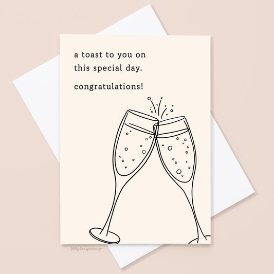 Champagne Toast Congratulations Card