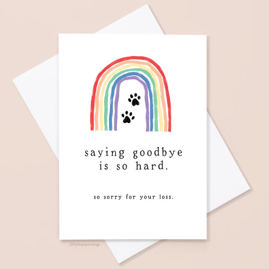 Rainbow Pet Sympathy Card