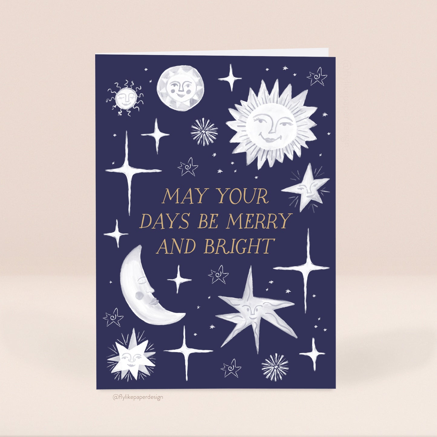 Merry & Bright Stars Christmas 5 Card Set