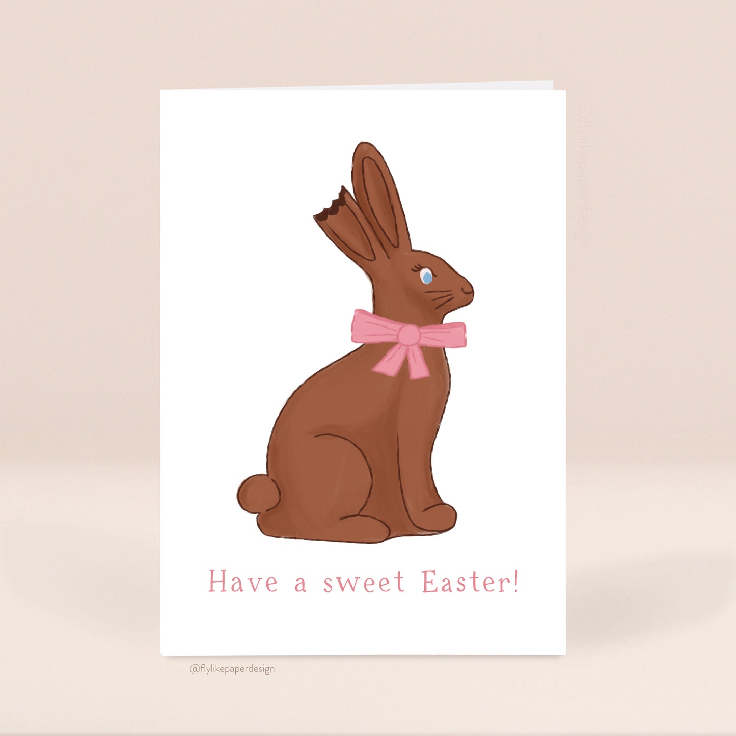 Chocolate Bunny Easter Card