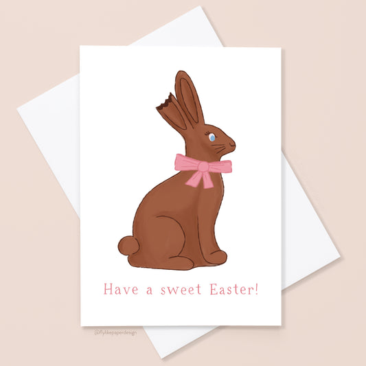 Chocolate Bunny Easter Card