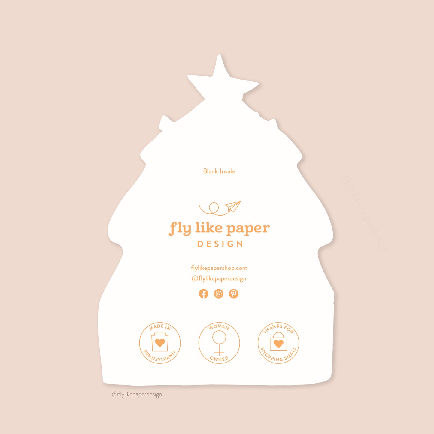 Christmas Tree Die Cut Card