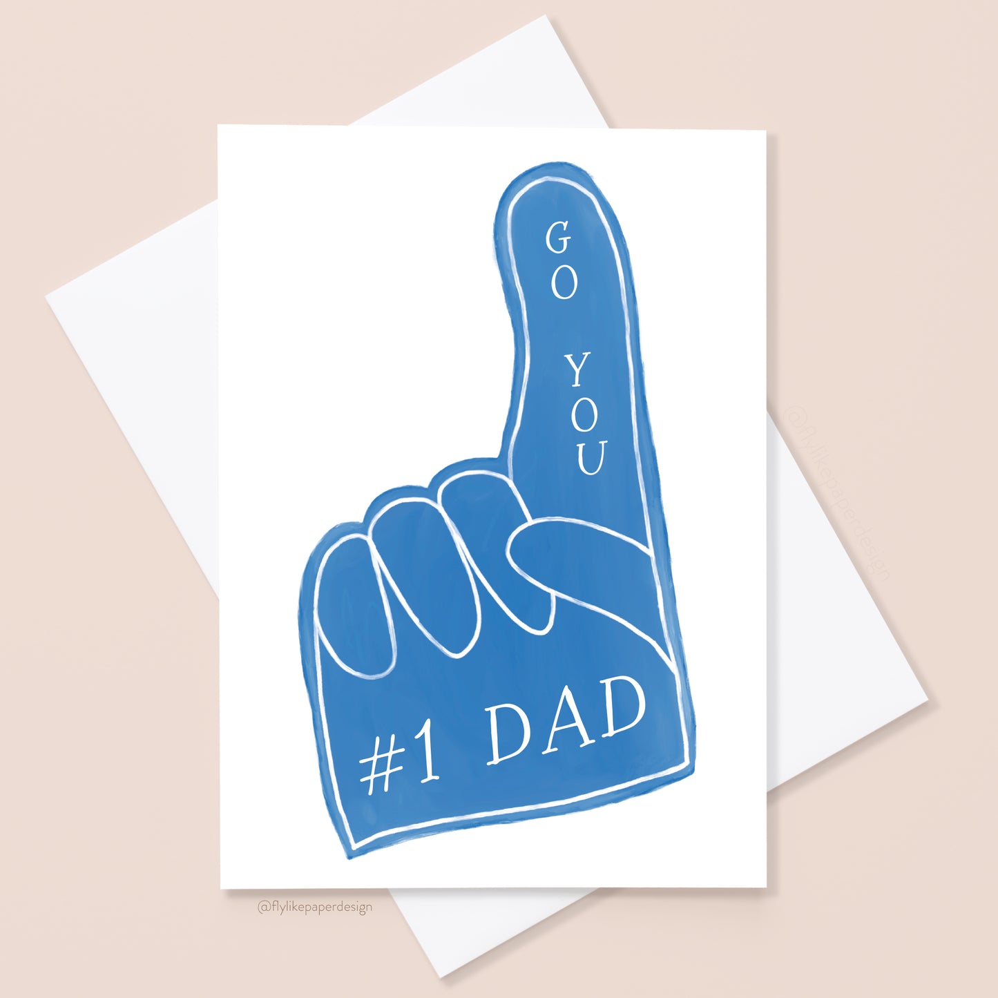 Foam Finger Father's Day Card