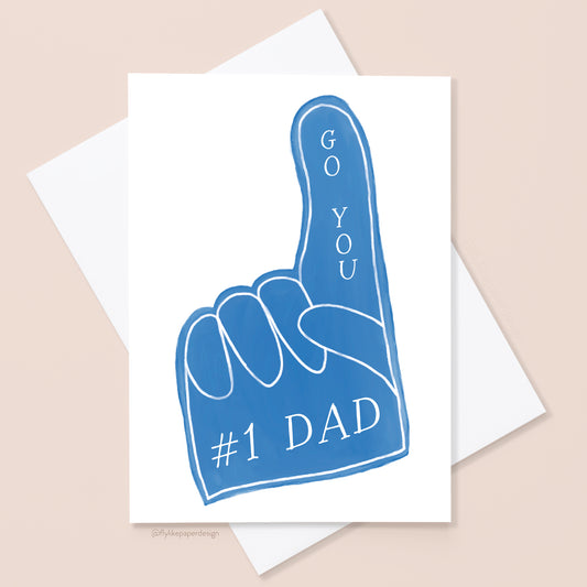 Foam Finger Father's Day Card
