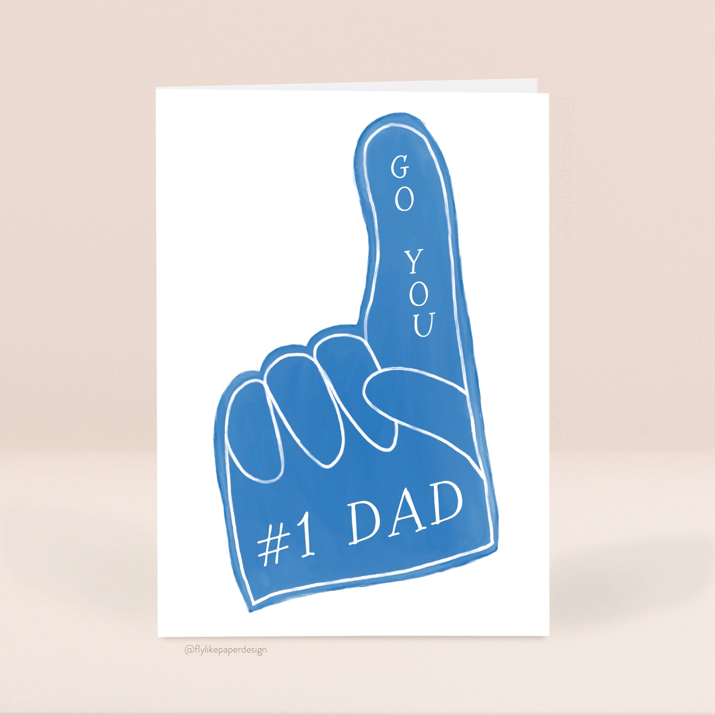 Foam Finger Father's Day Card