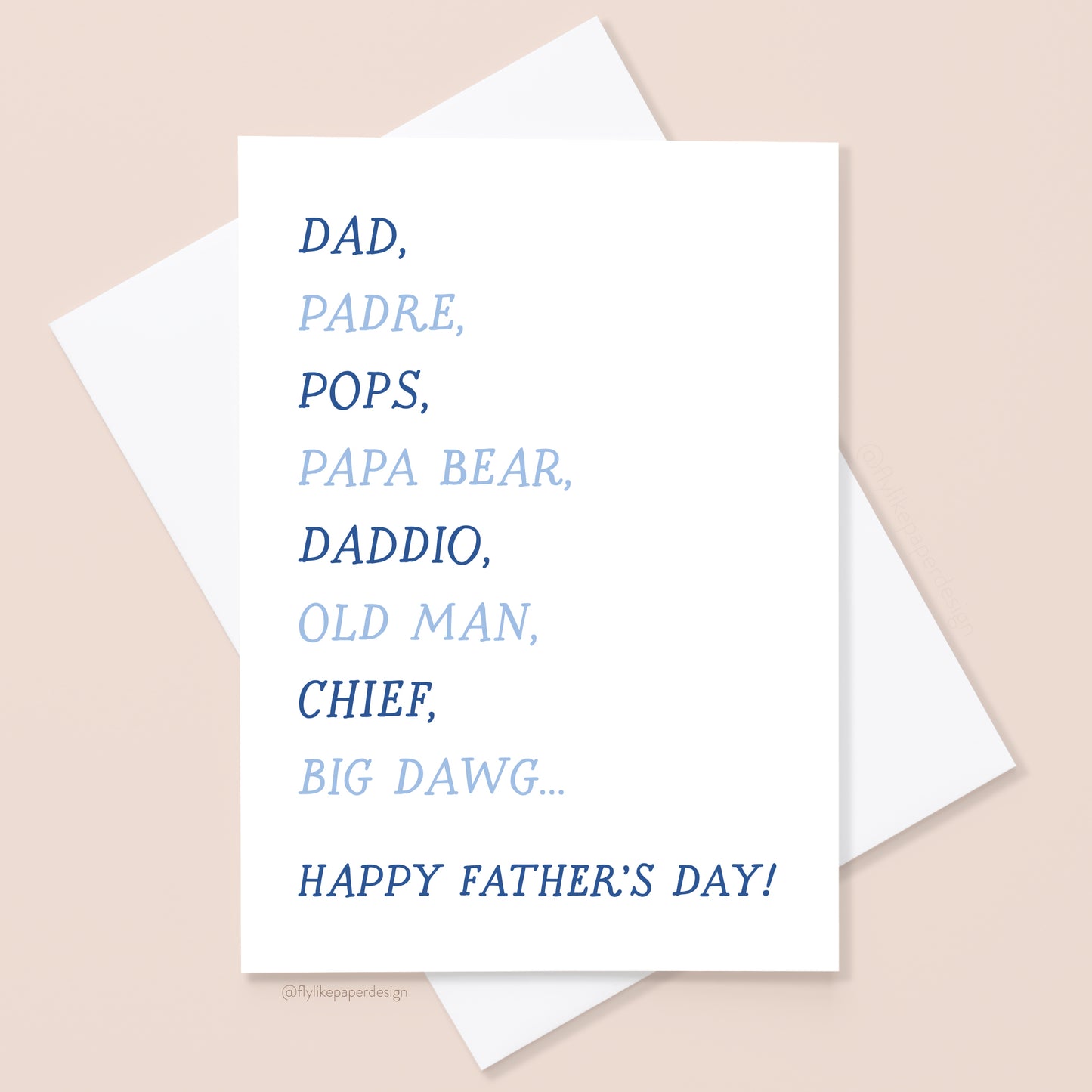 Words for Dad Father's Day Card