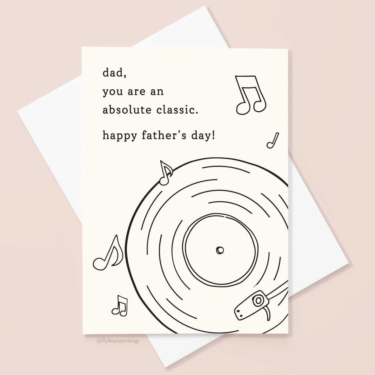 Classic Record Dad Father's Day Card