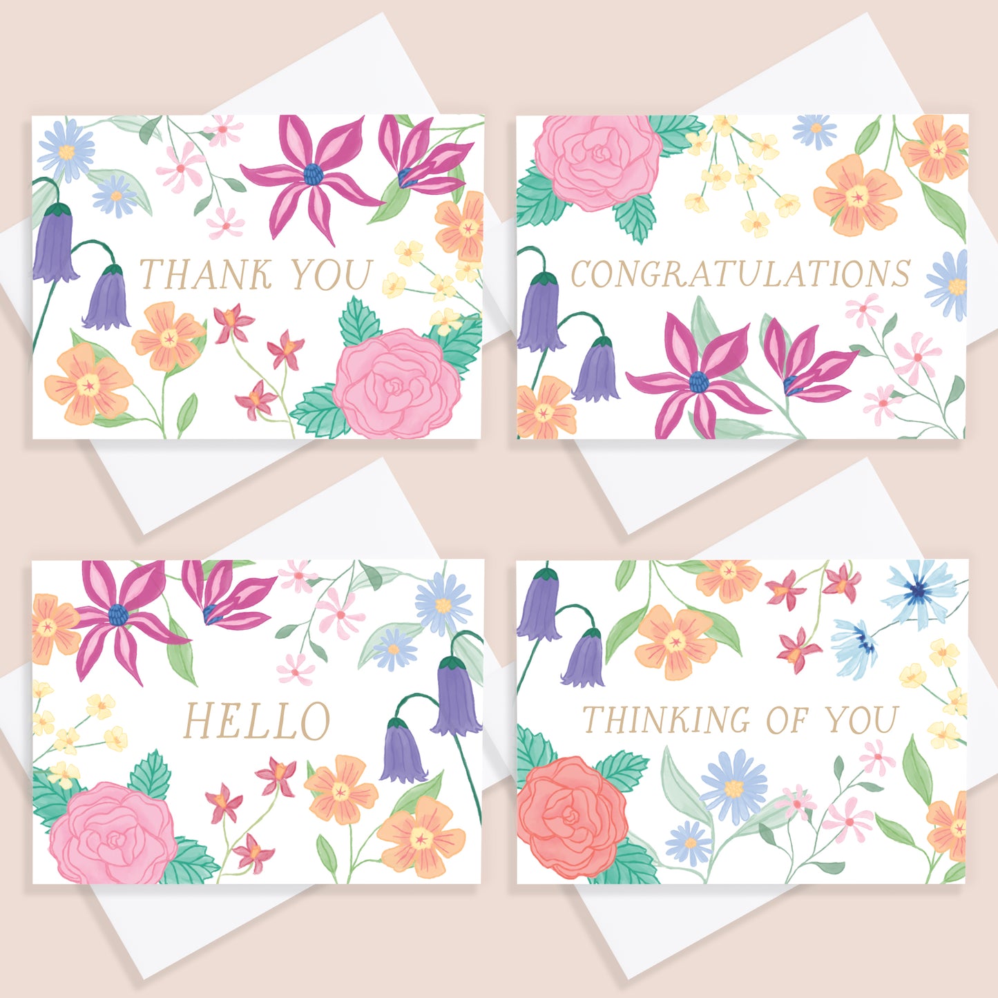 Garden Party Assorted 4 Card Set