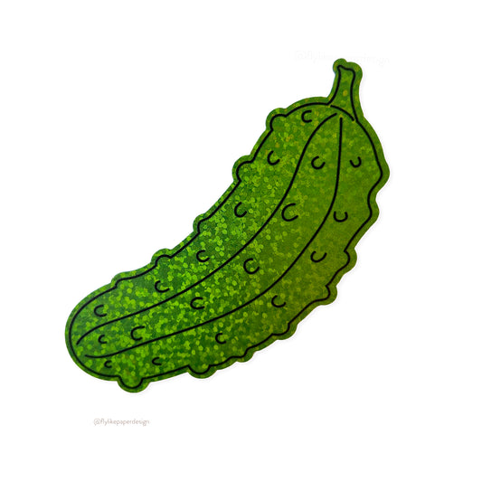 Glitter Pickle Sticker