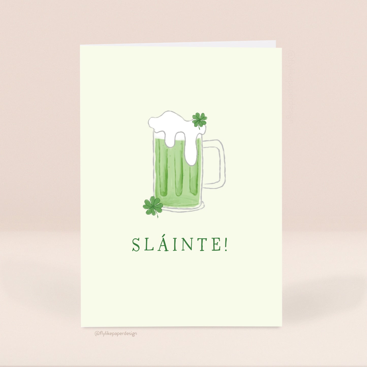 Green Beer Slainte St. Patrick's Day Card