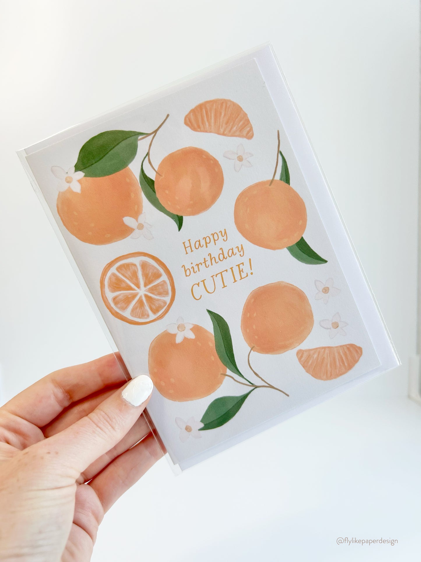 Orange Cutie Birthday Card