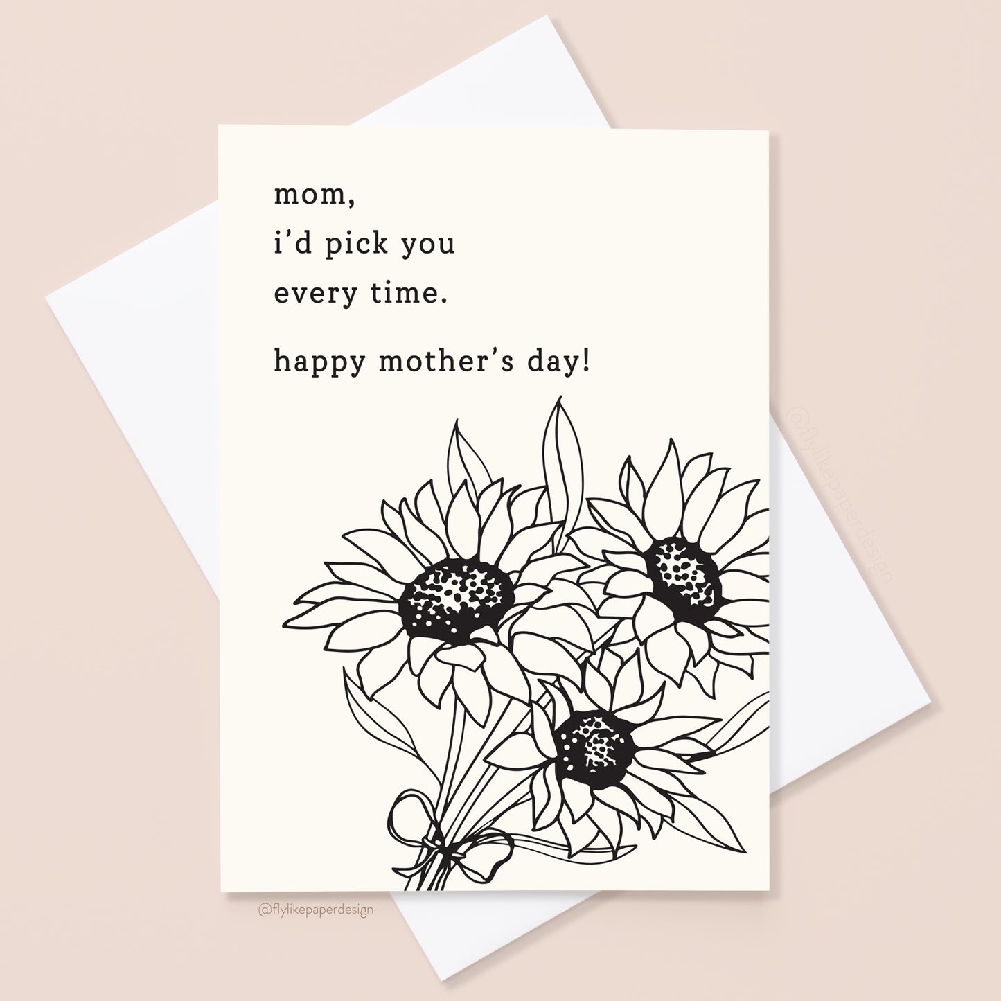 Sunflower Mother's Day Card
