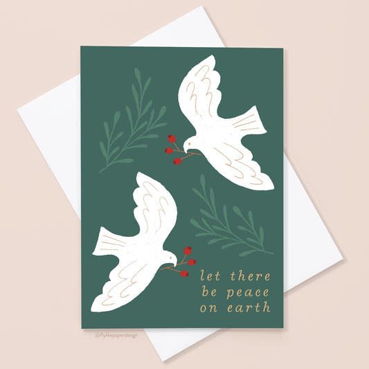 Peace Doves Christmas Card