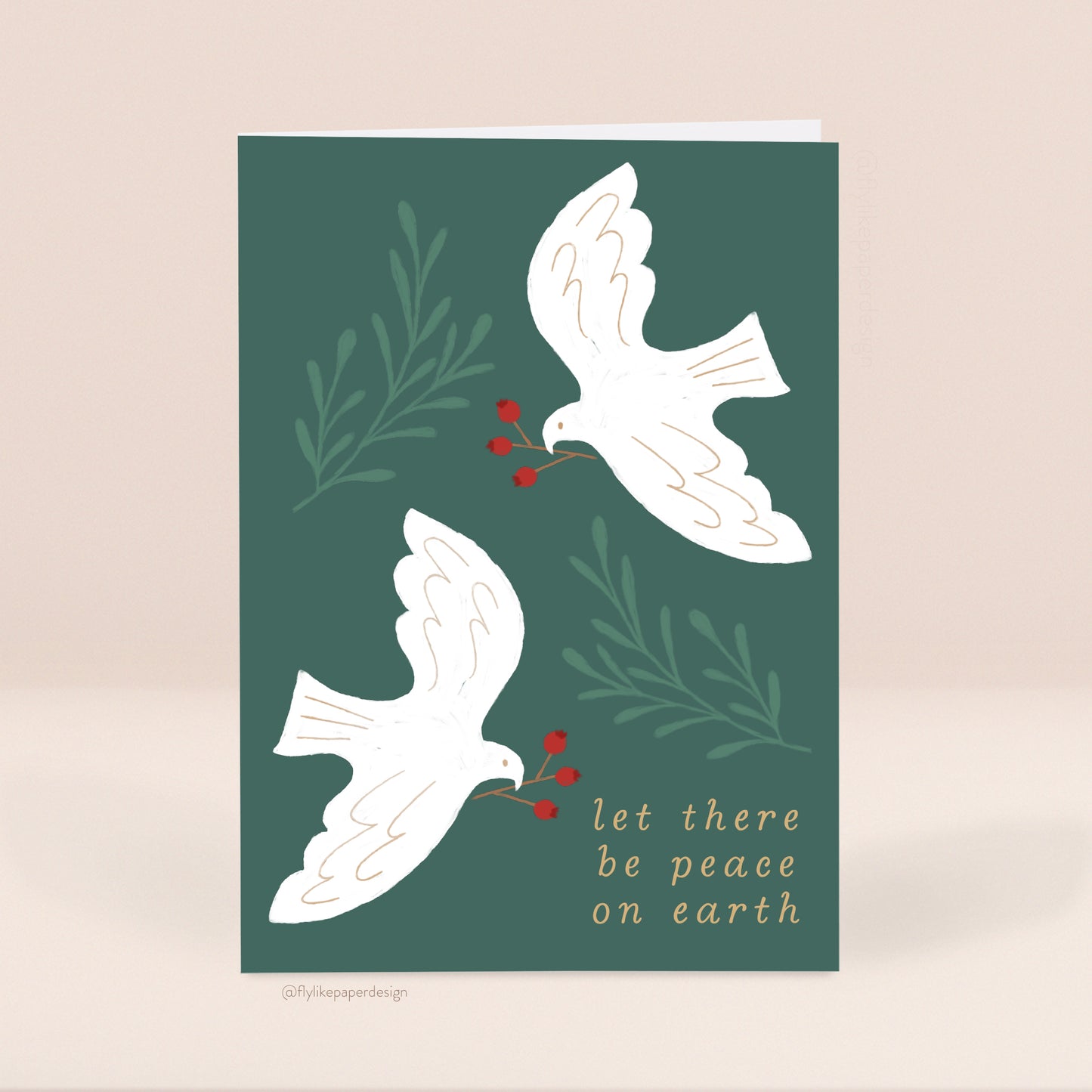 Peace Doves Christmas 5 Card Set