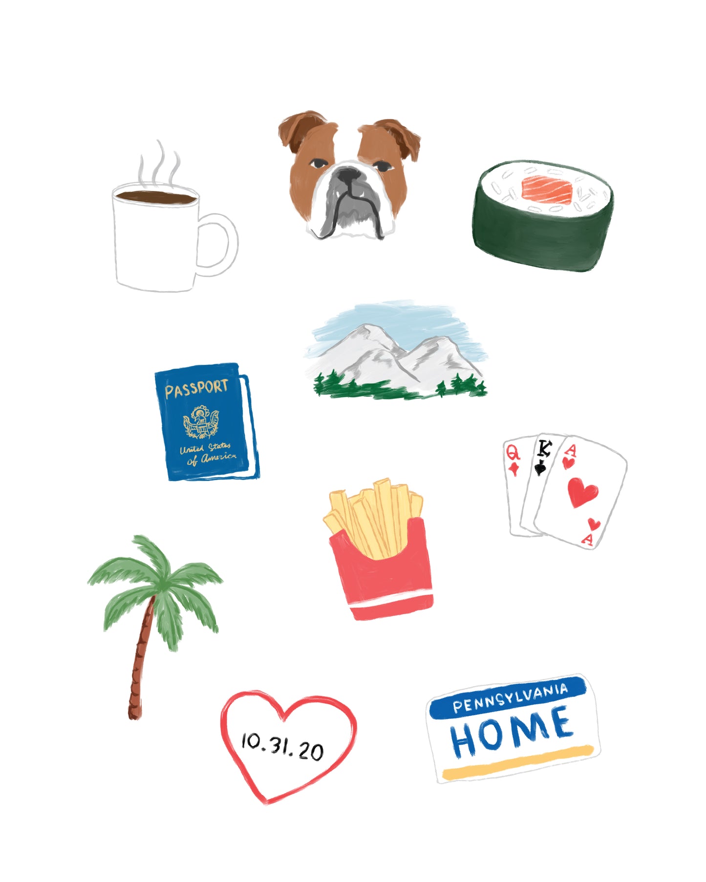 Custom Icons Art Print