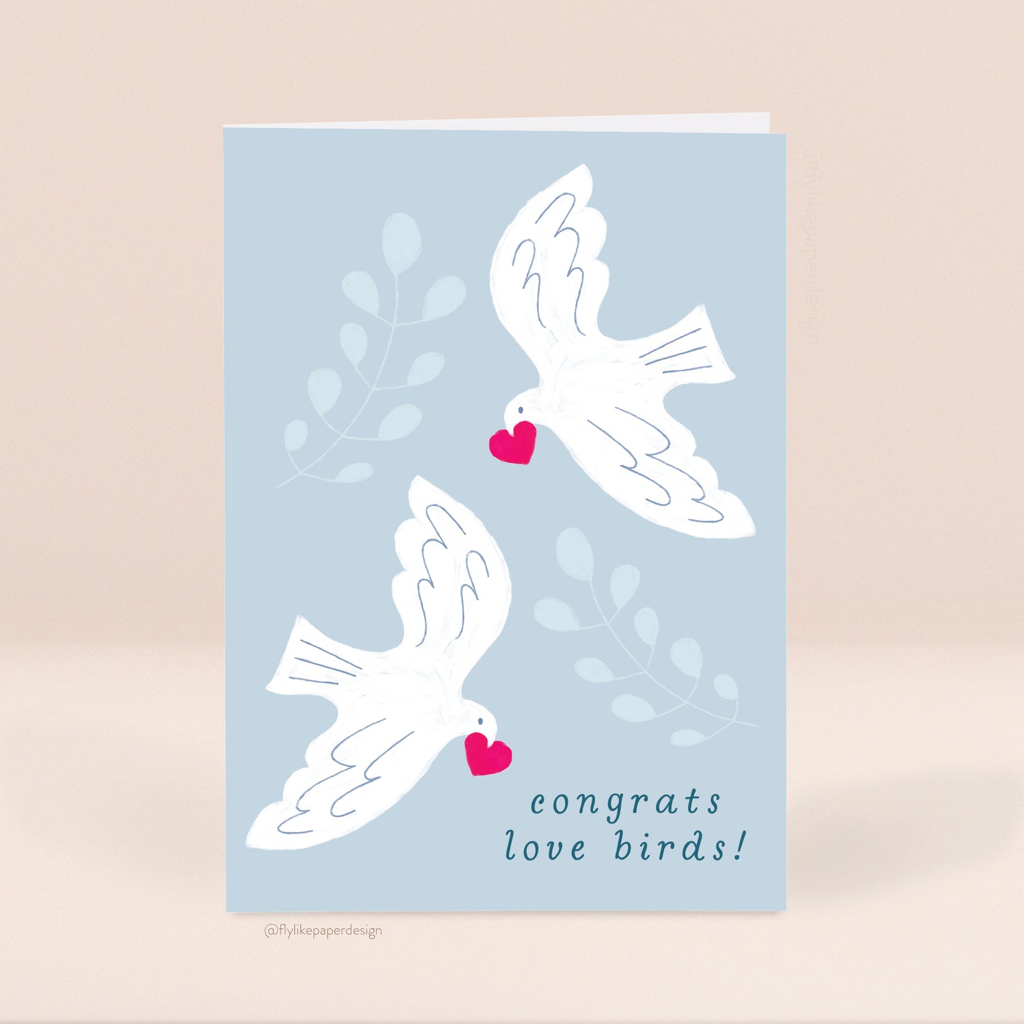 Lovebirds Wedding Card