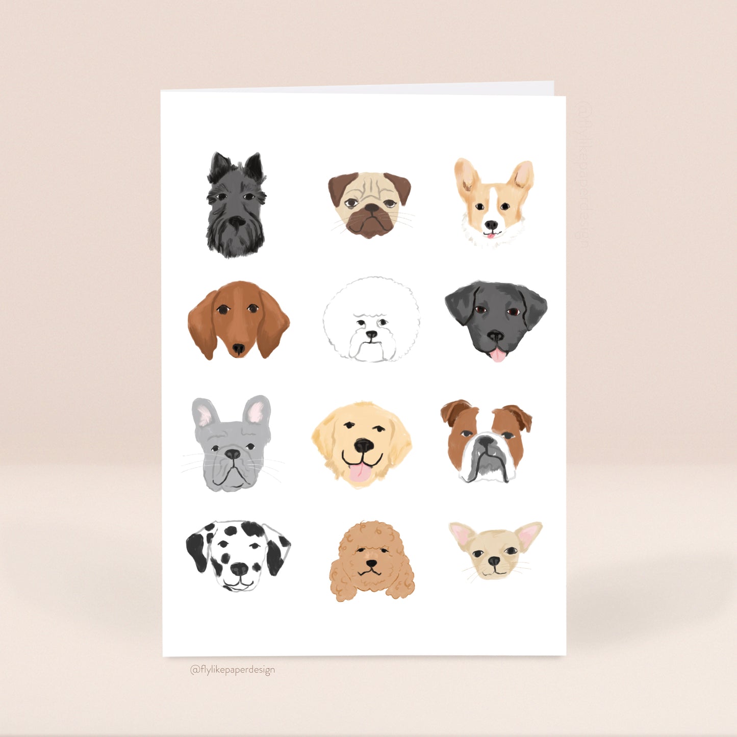 Dog Faces Card