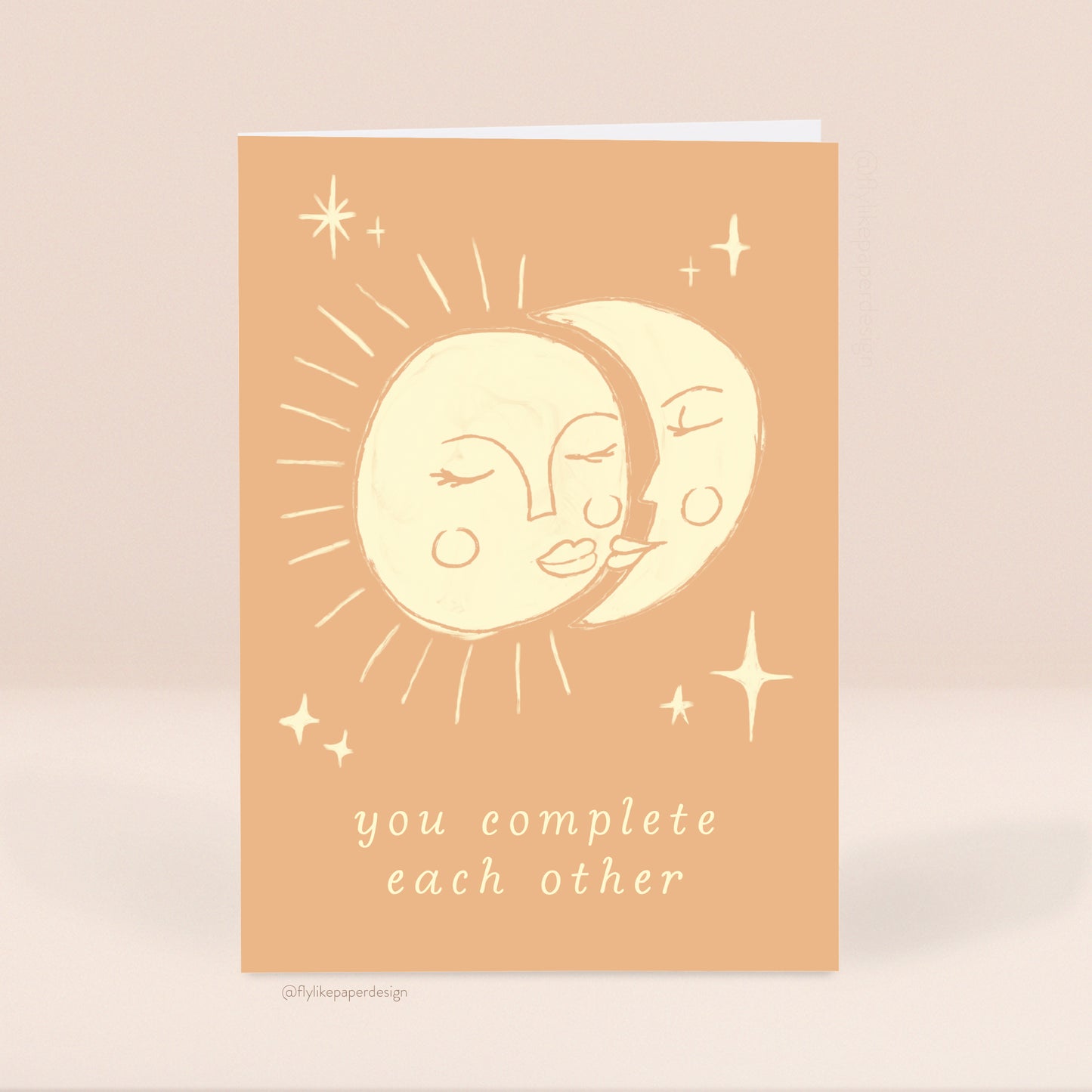 Sun and Moon Wedding Card