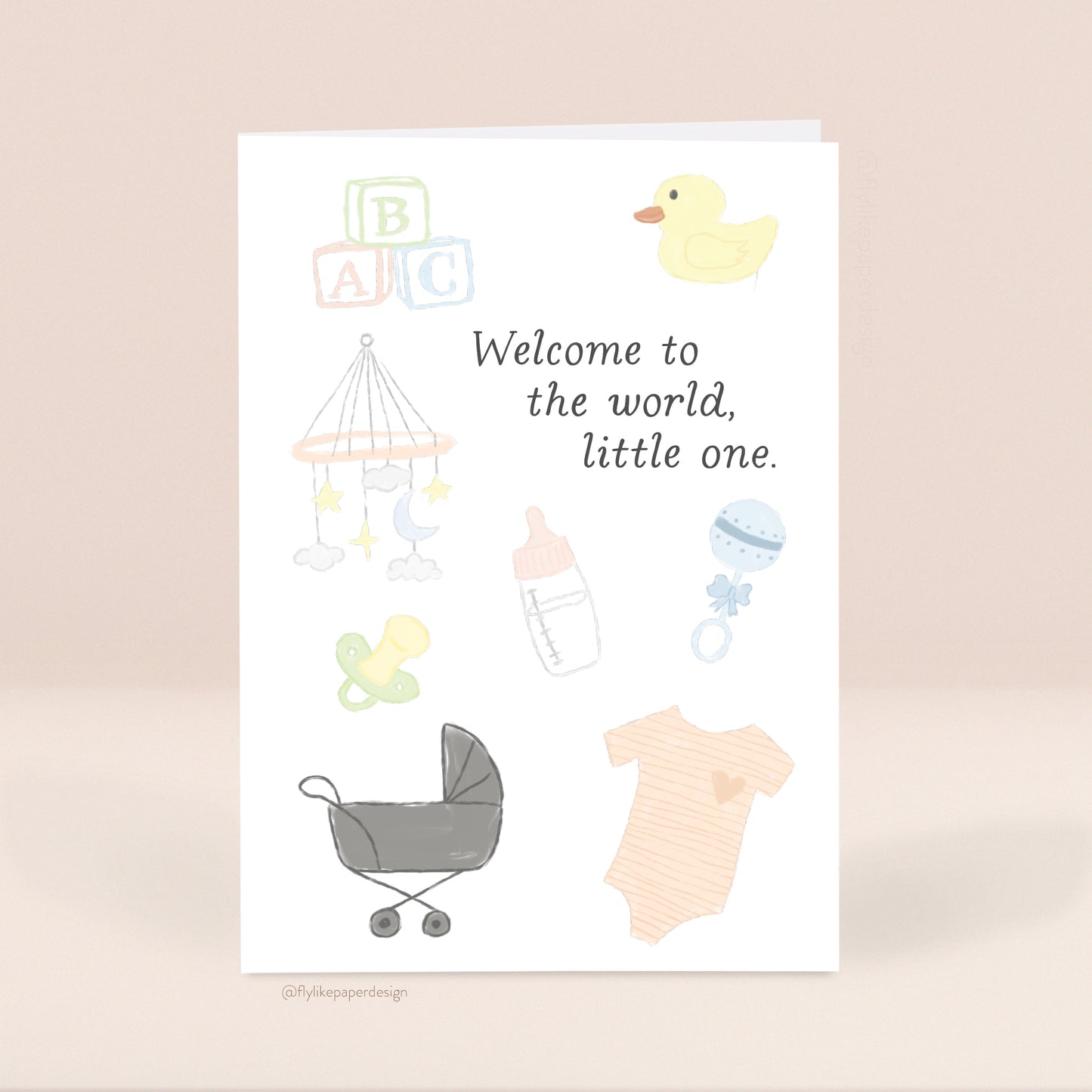 Welcome Little One Baby Card