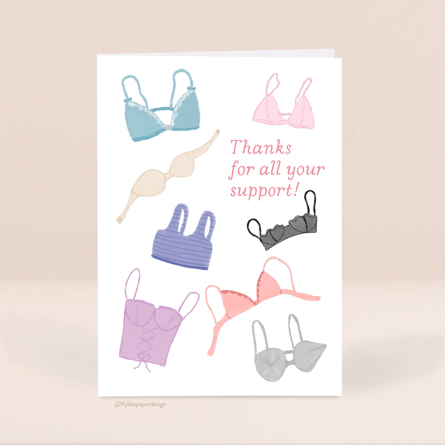 Support Bra Thank You Card
