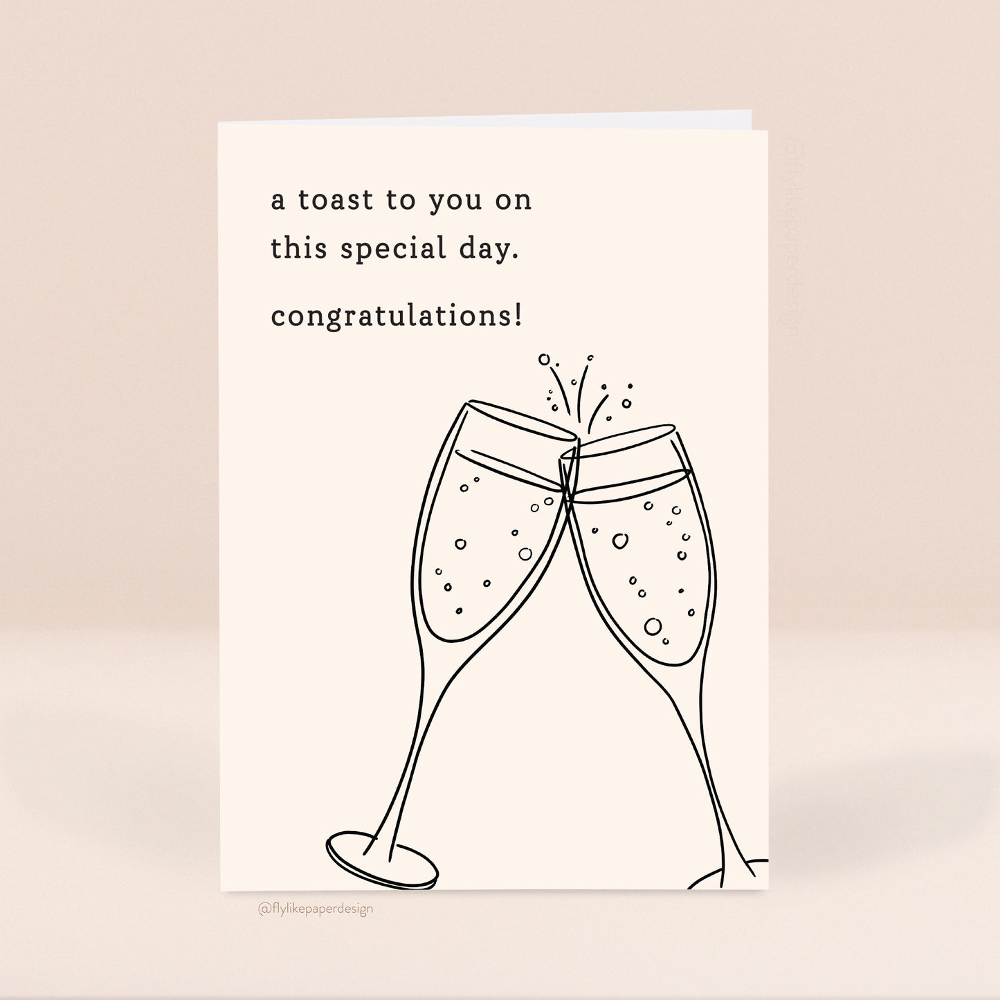 Champagne Toast Congratulations Card