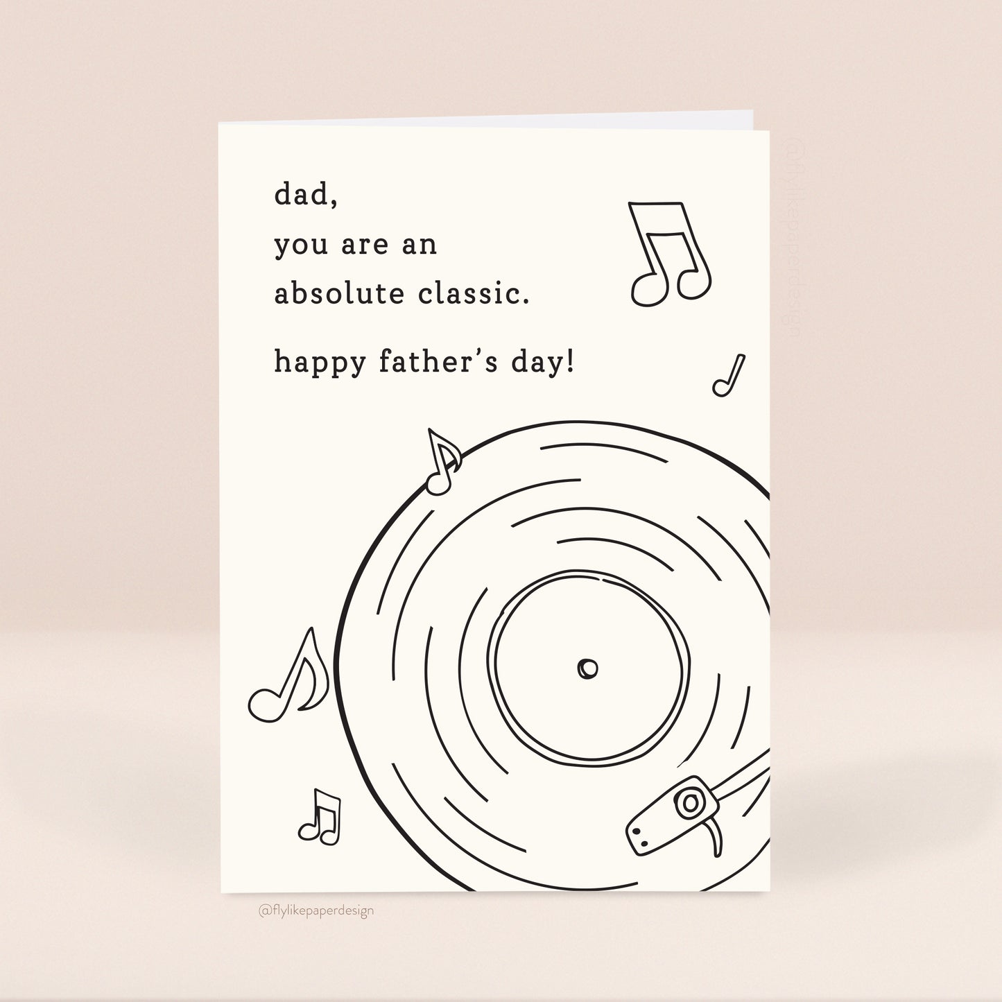 Classic Record Dad Father's Day Card