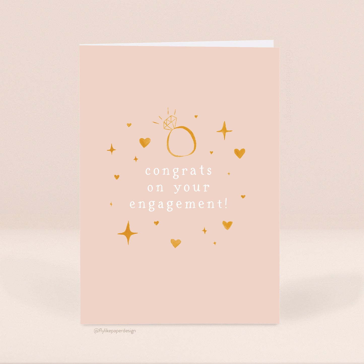 Blush Engagement Card