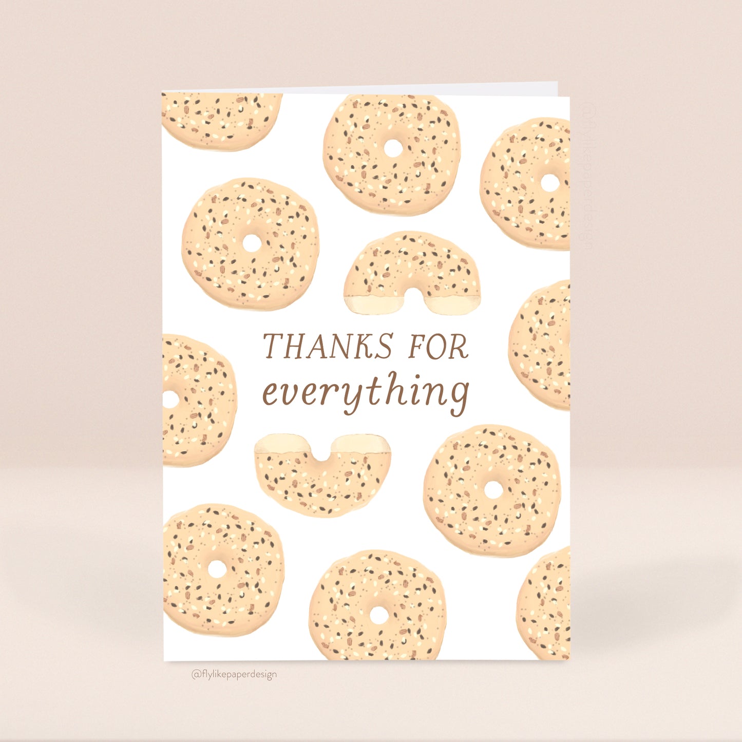 Everything Bagel Thank You Card