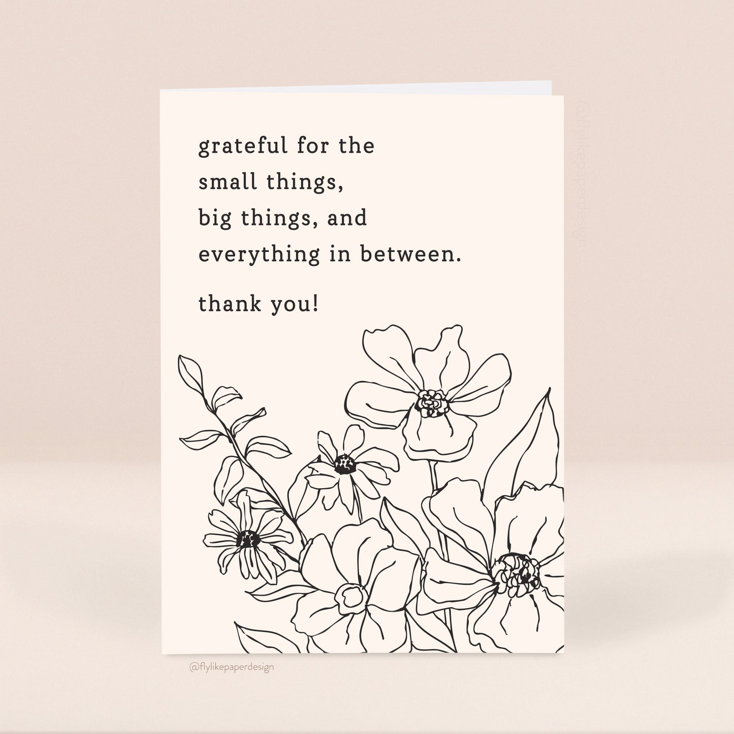 Floral Thank You Card