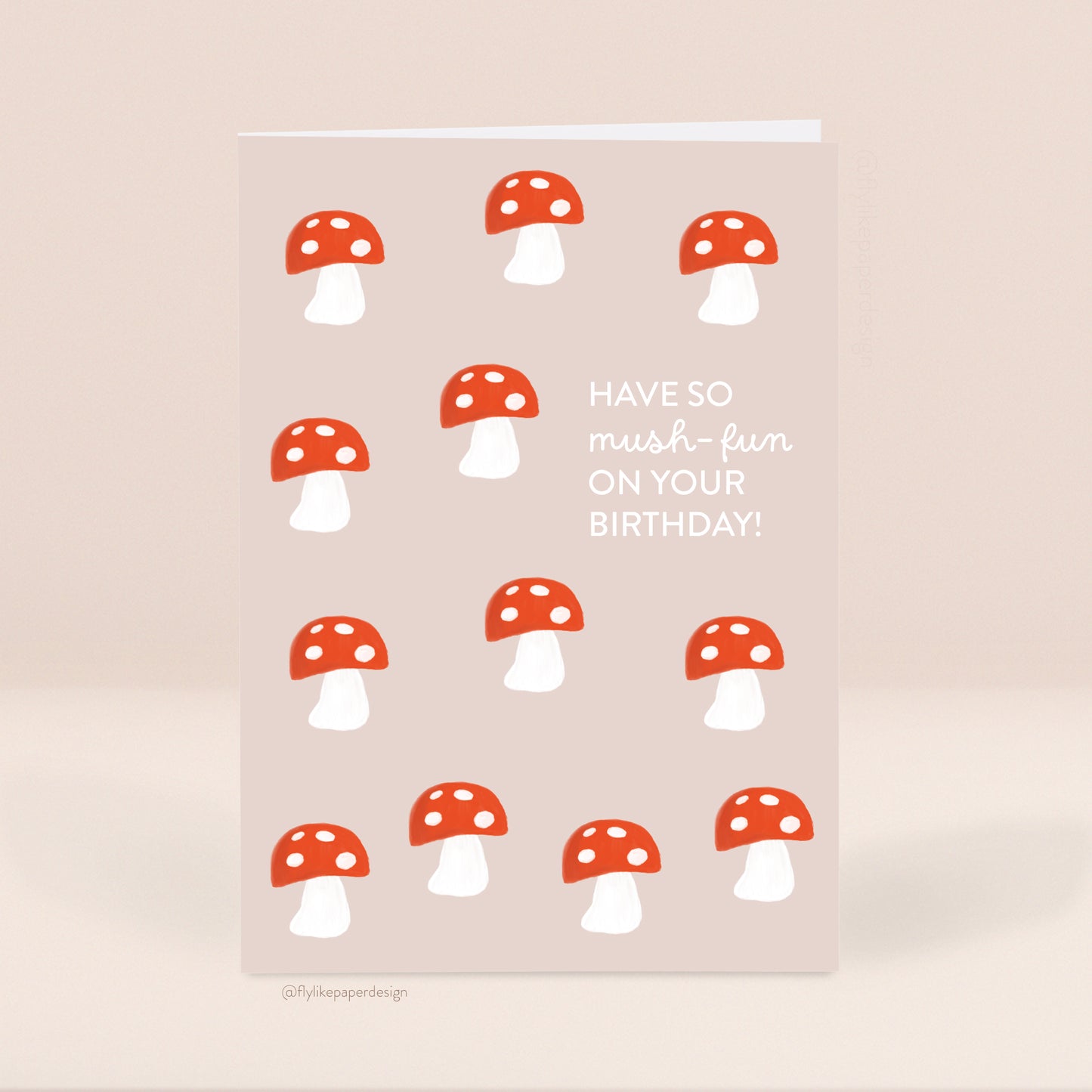 Mini Mushroom Birthday Card