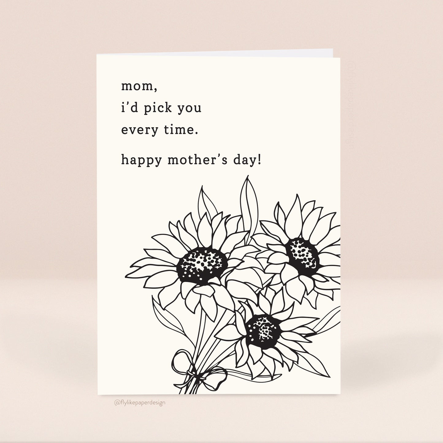 Sunflower Mother's Day Card