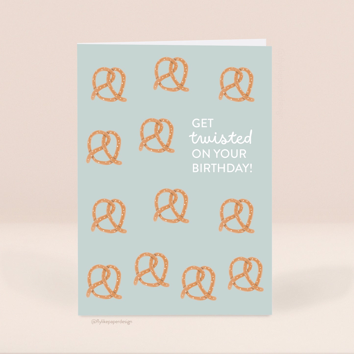 Pretzel Birthday Card