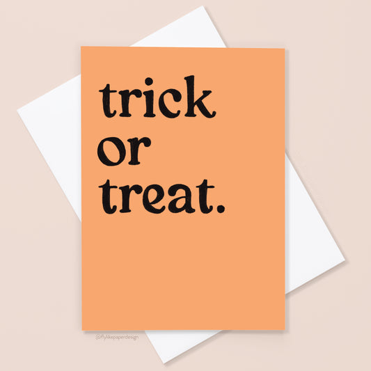 Trick or Treat Halloween Card