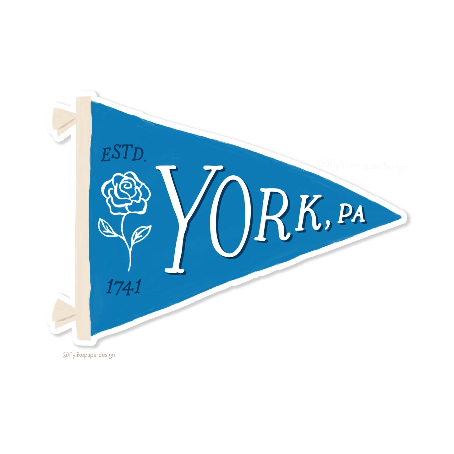 York Pennant Sticker