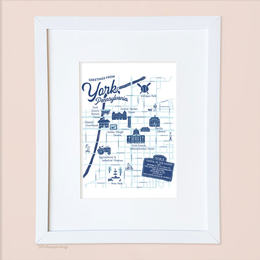York Street Map Print