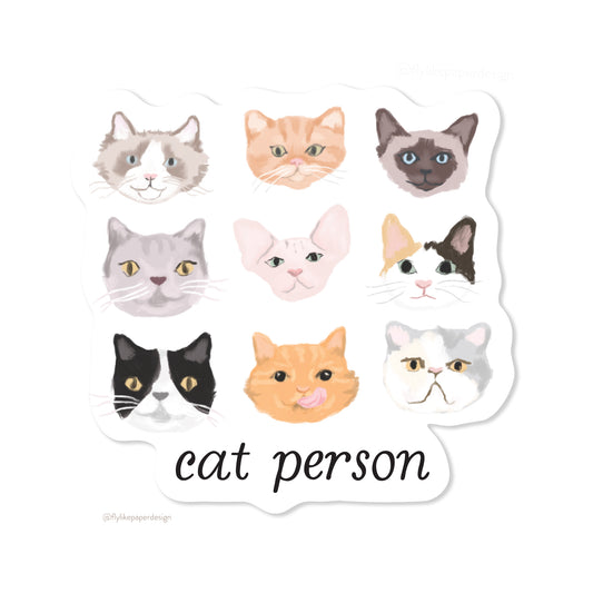 Cat Person Sticker