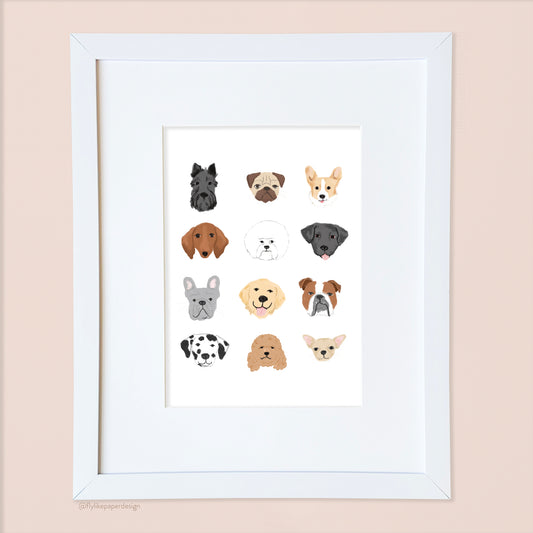 Dog Faces Print