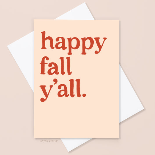 Happy Fall Y'all Card