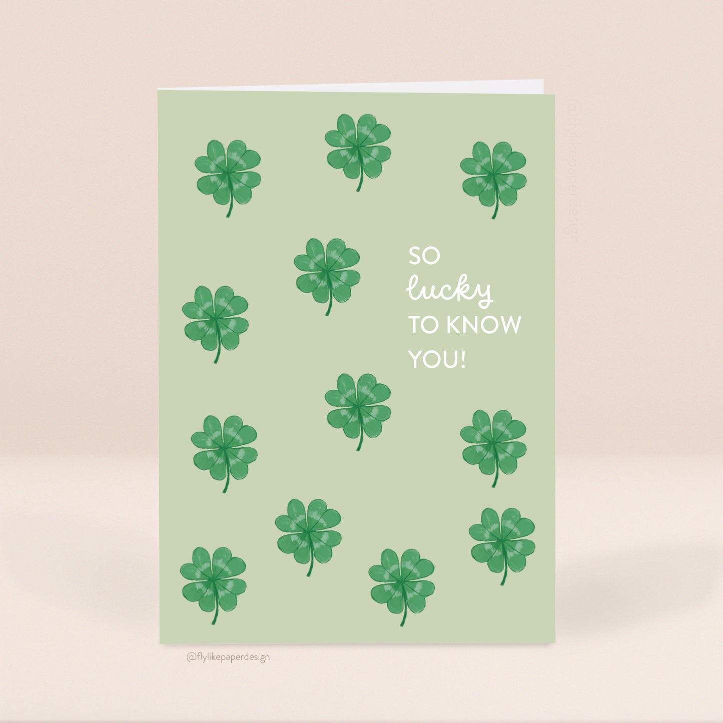 So Lucky Shamrock St. Patrick's Day Card