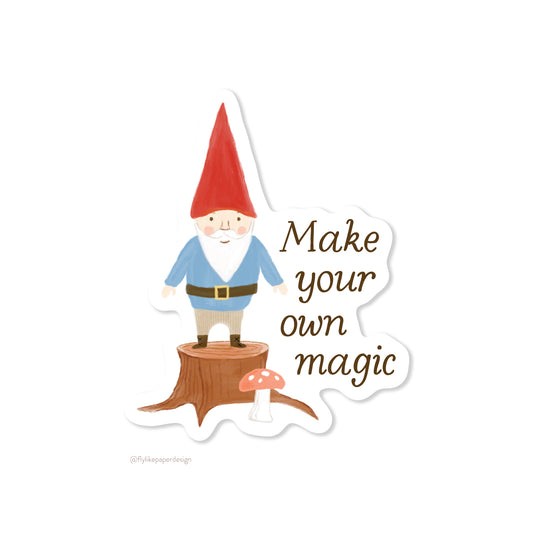 Make Your Own Magic Gnome Sticker