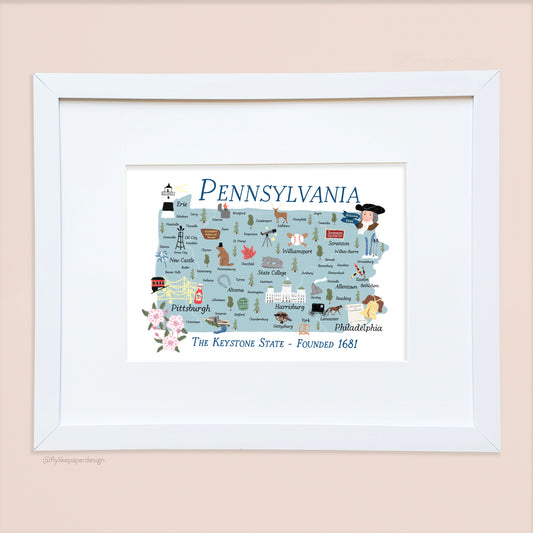 Pennsylvania Map Print