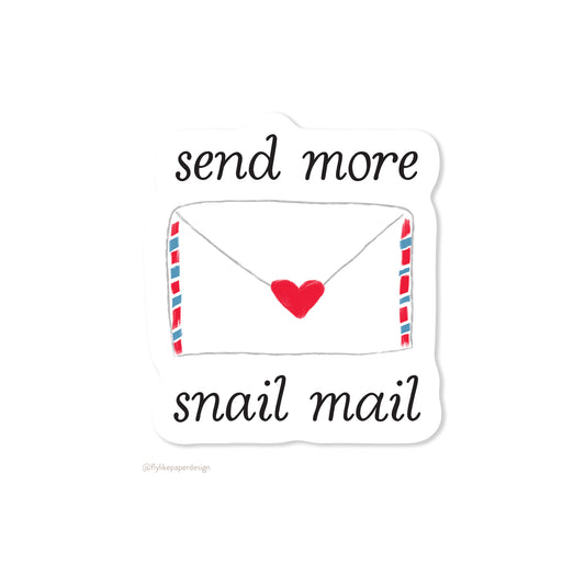 Send More Snail Mail Sticker