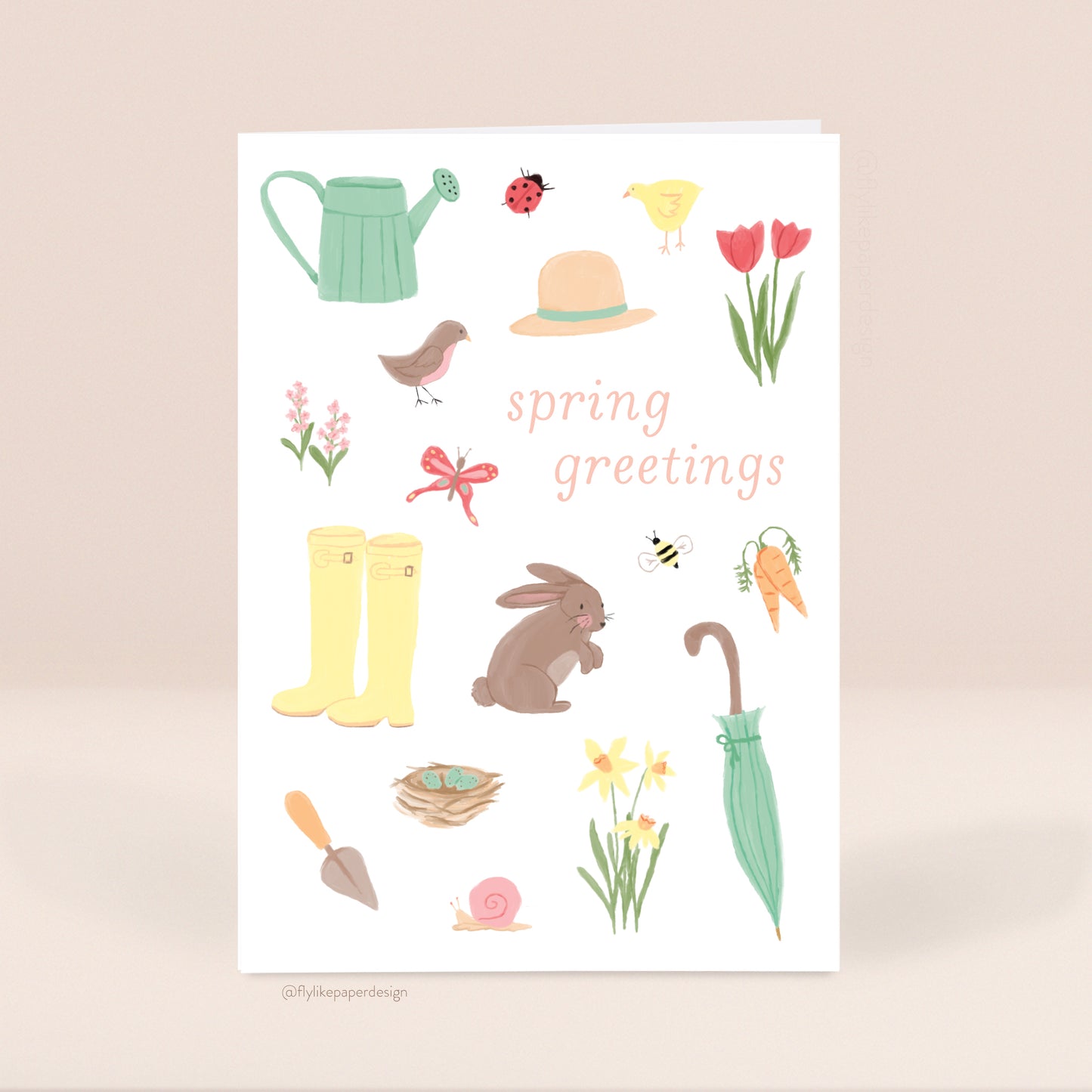 Spring Greetings Easter Card