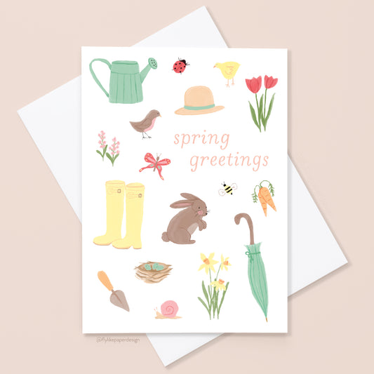 Spring Greetings Easter Card
