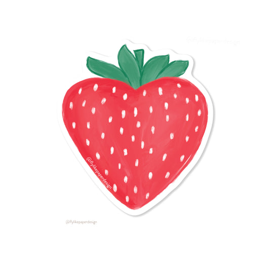 Strawberry Heart Sticker
