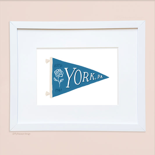 York Pennant Print